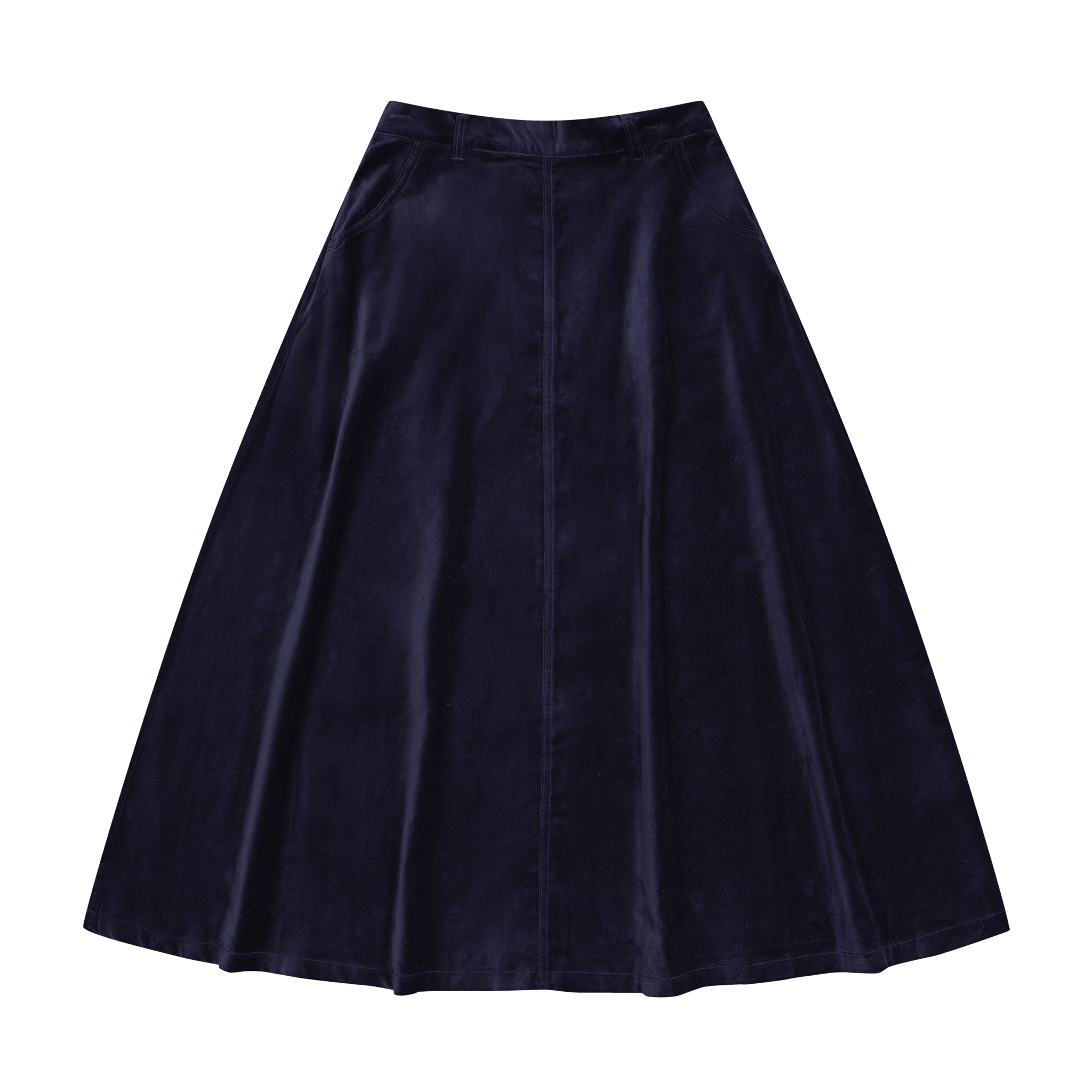 Velour Velvet Skirt - Navy - shopndotm - Teen Clothing