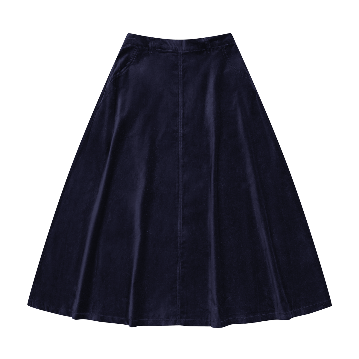 Velour Velvet Skirt - Navy - shopndotm - Young Adult/Women Clothing