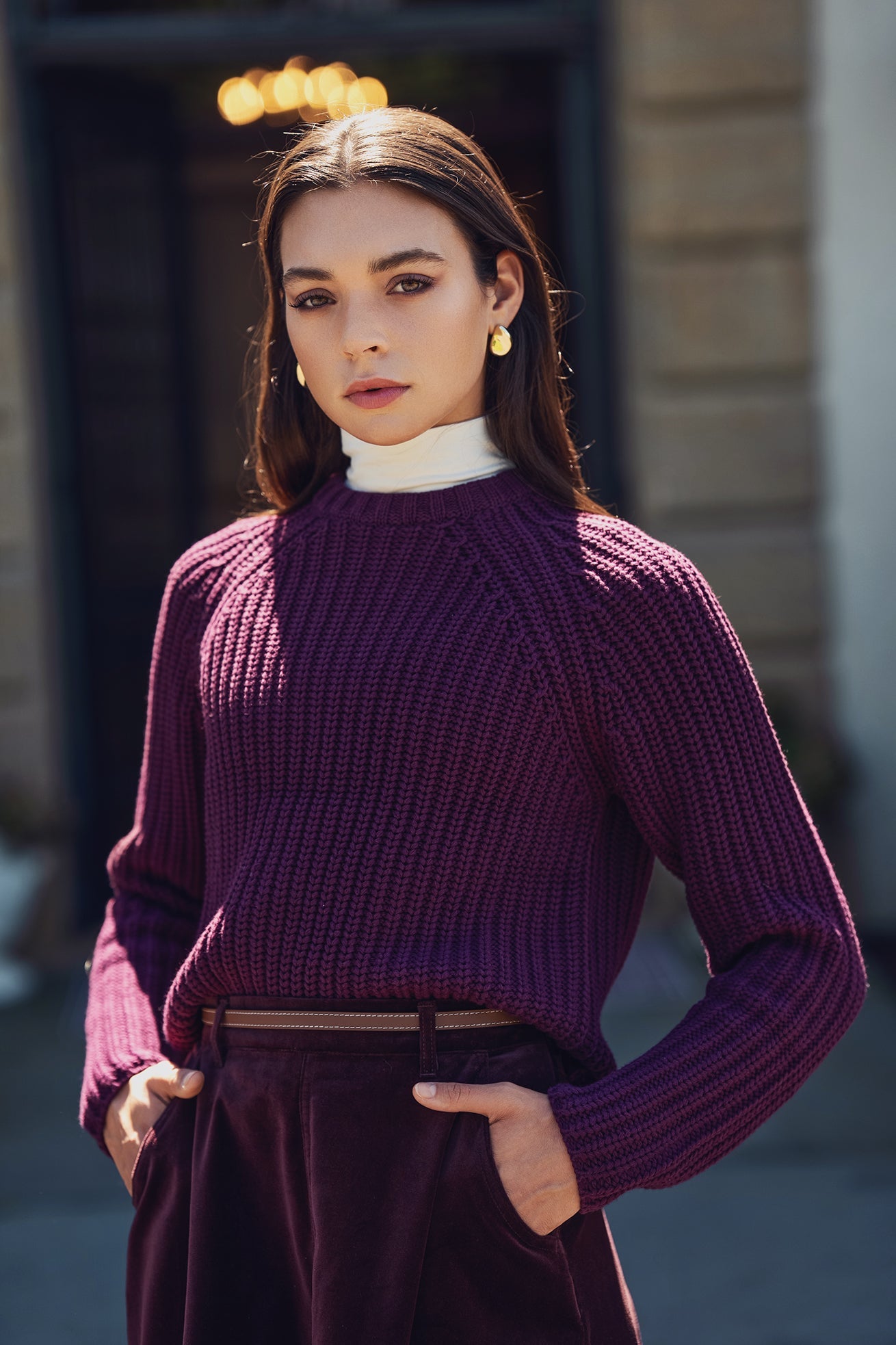 Velour Velvet Skirt - Plum - shopndotm - Teen Clothing