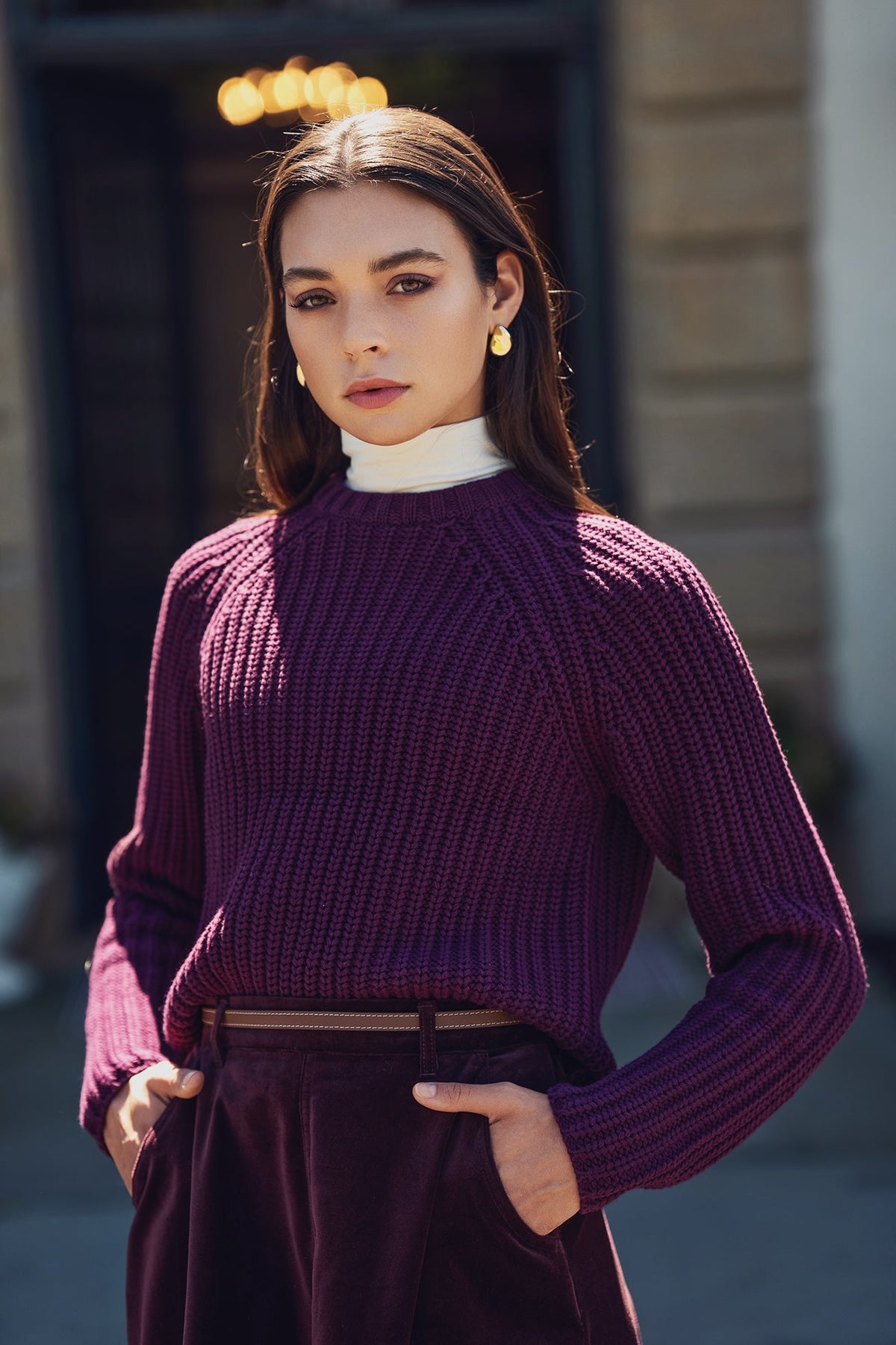 Velour Velvet Skirt - Plum - shopndotm - Young Adult/Women Clothing