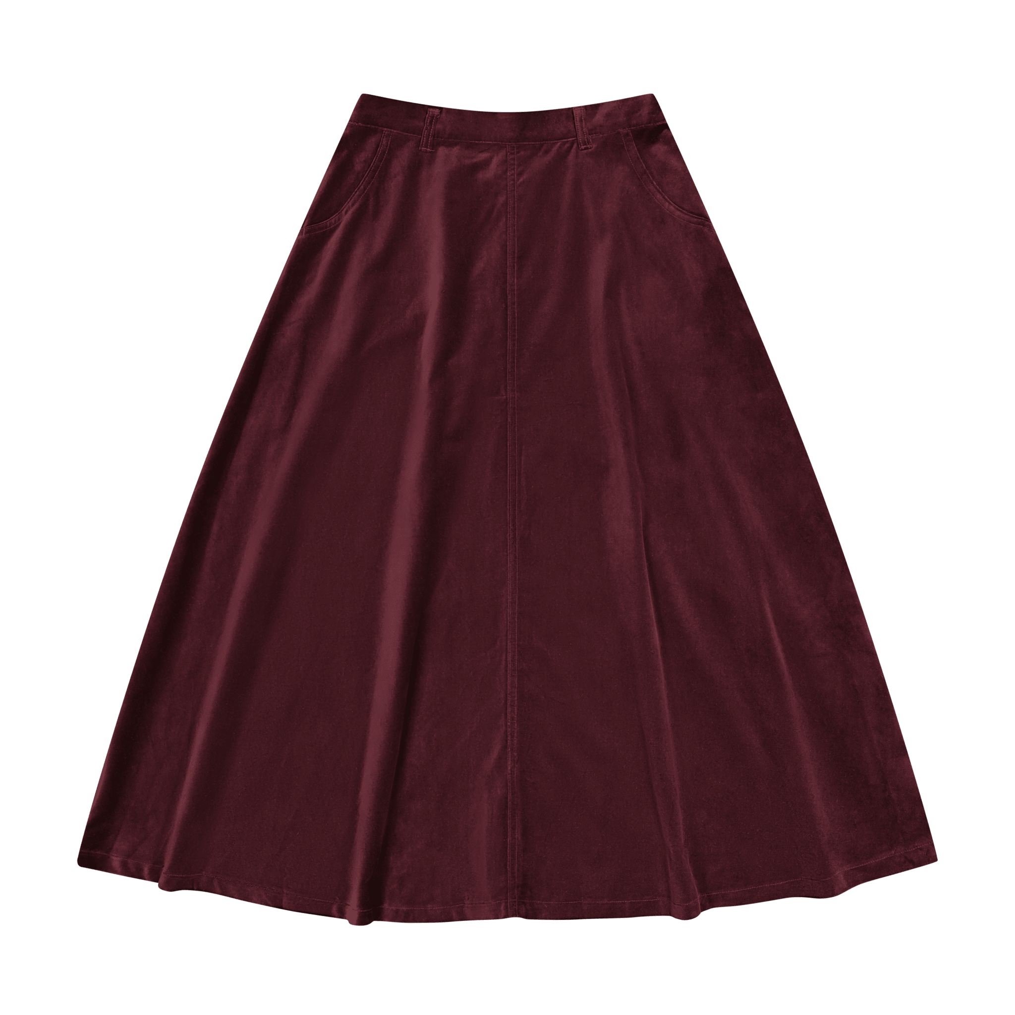 Velour Velvet Skirt - Plum - shopndotm - Teen Clothing