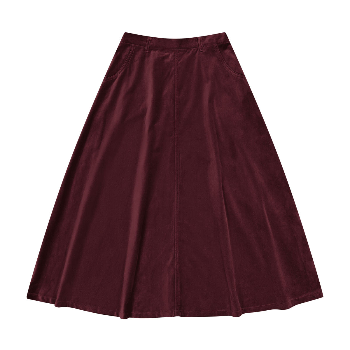 Velour Velvet Skirt - Plum - shopndotm - Young Adult/Women Clothing