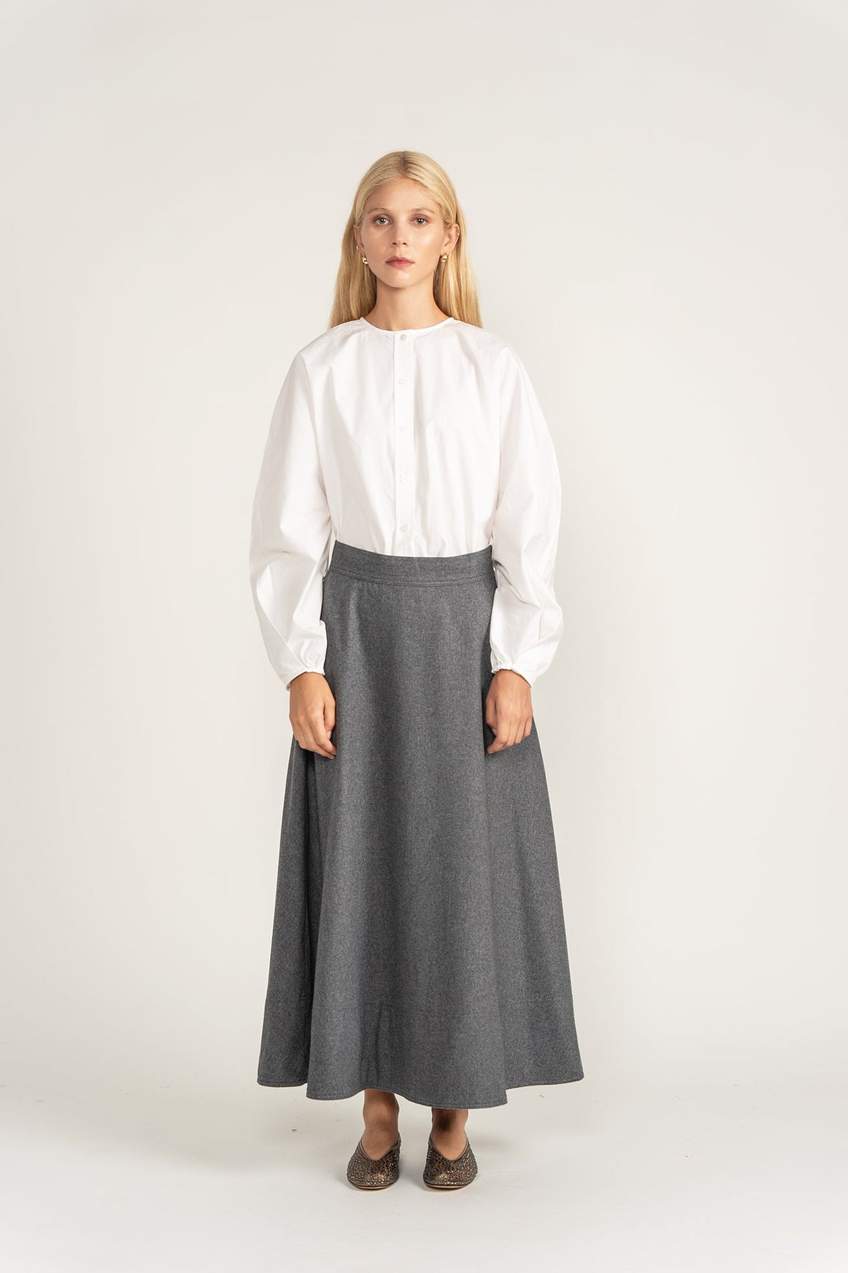 Wool Circle Skirt - Black - shopndotm - Young Adult/Women Clothing