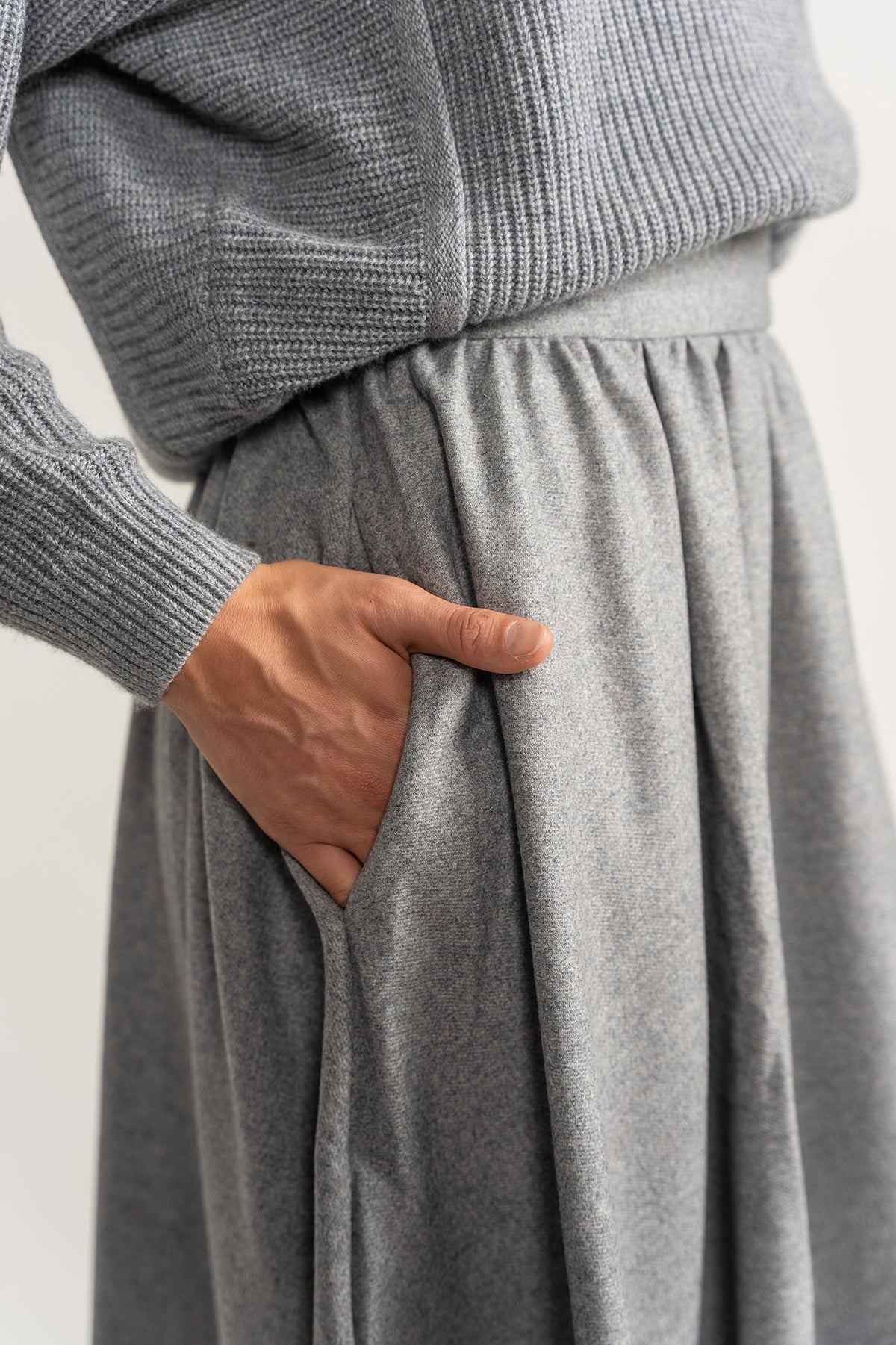 Wool Gathered Skirt - shopndotm - Young Adult/Women Clothing