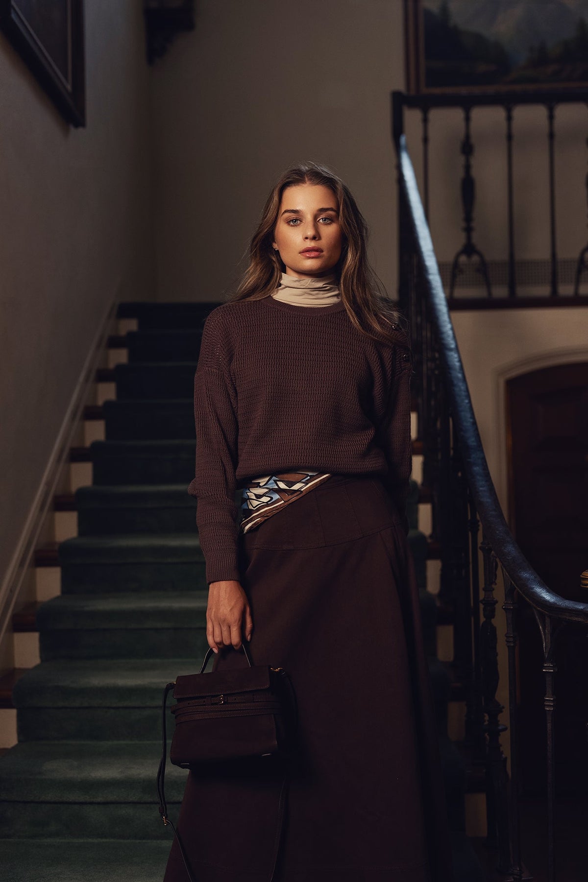 Yoke Skirt - Brown - shopndotm - Teen Clothing
