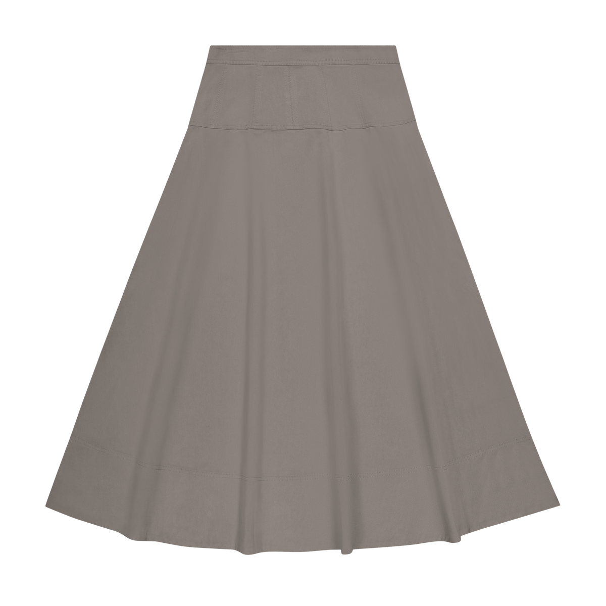Yoke Skirt - Grey - shopndotm - Young Adult/Women Clothing